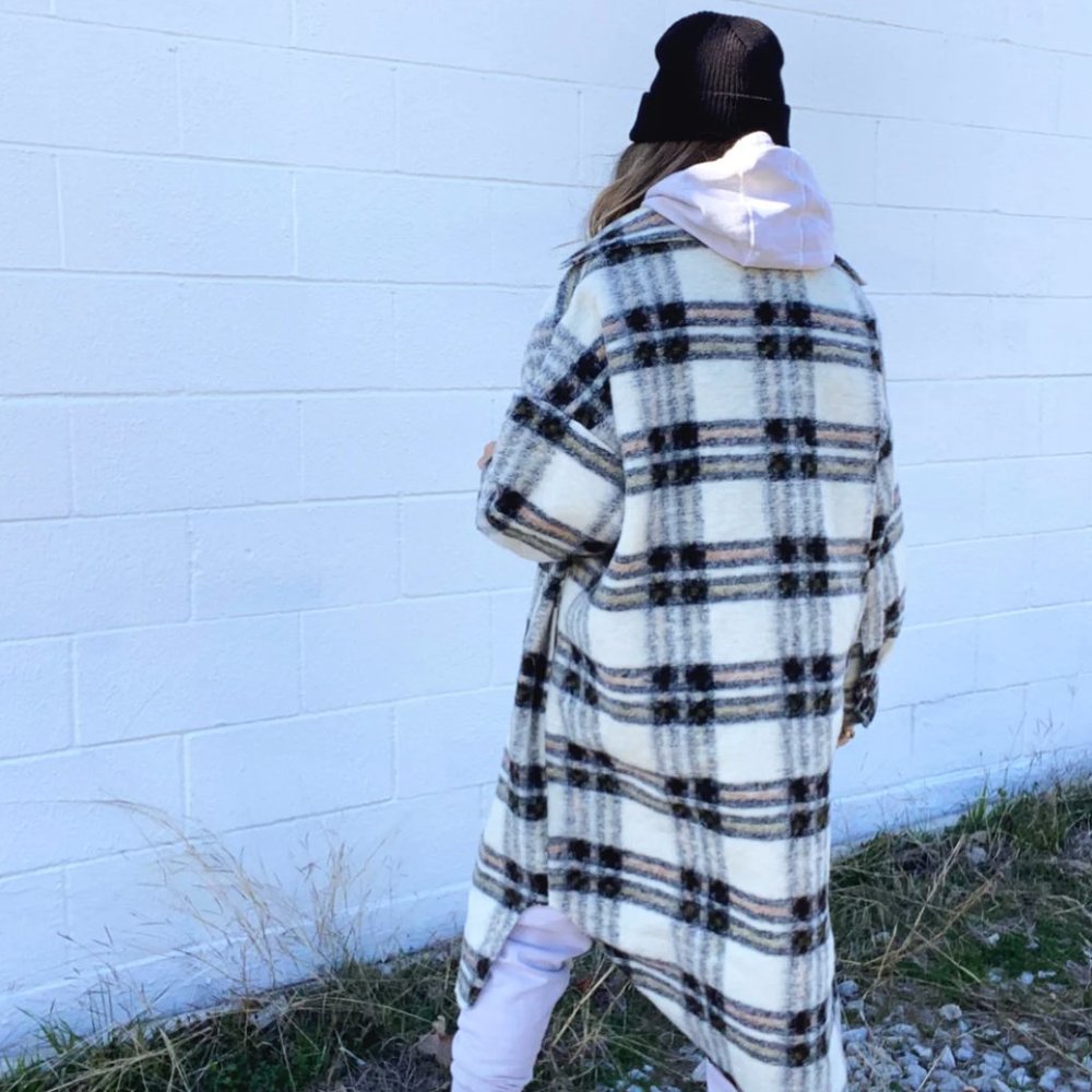 Long Plaid Shacket